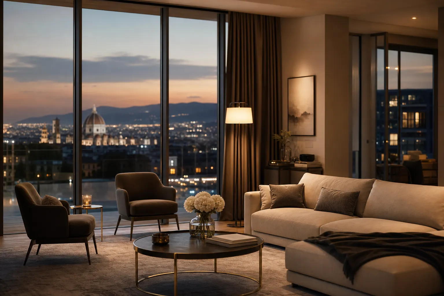 Apartamento premium al atardecer